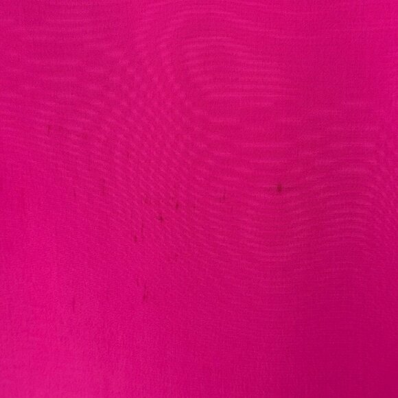 Hana Sung Bright Pink Shirt Dress Sz 12 Belted Hemmed 3/4 Sleeve Vintage Career - Picture 5 of 16